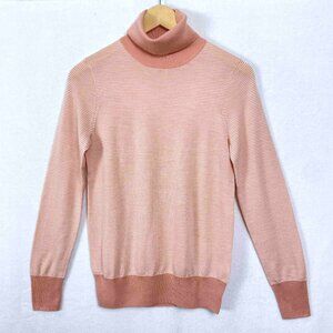 J Crew NWT Merino Wool Turtleneck Striped Sweater Womens Size S